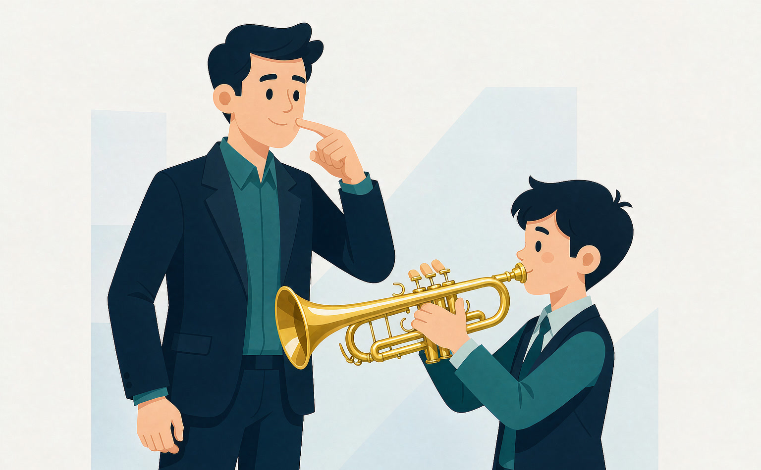 老师示范口型,学生练习气息