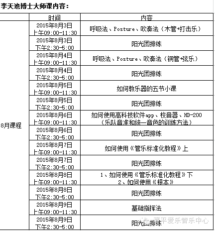 欢迎李天池博士莅临嘉平爱乐指导管乐教学